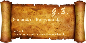 Gerendai Bernadett névjegykártya