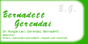 bernadett gerendai business card